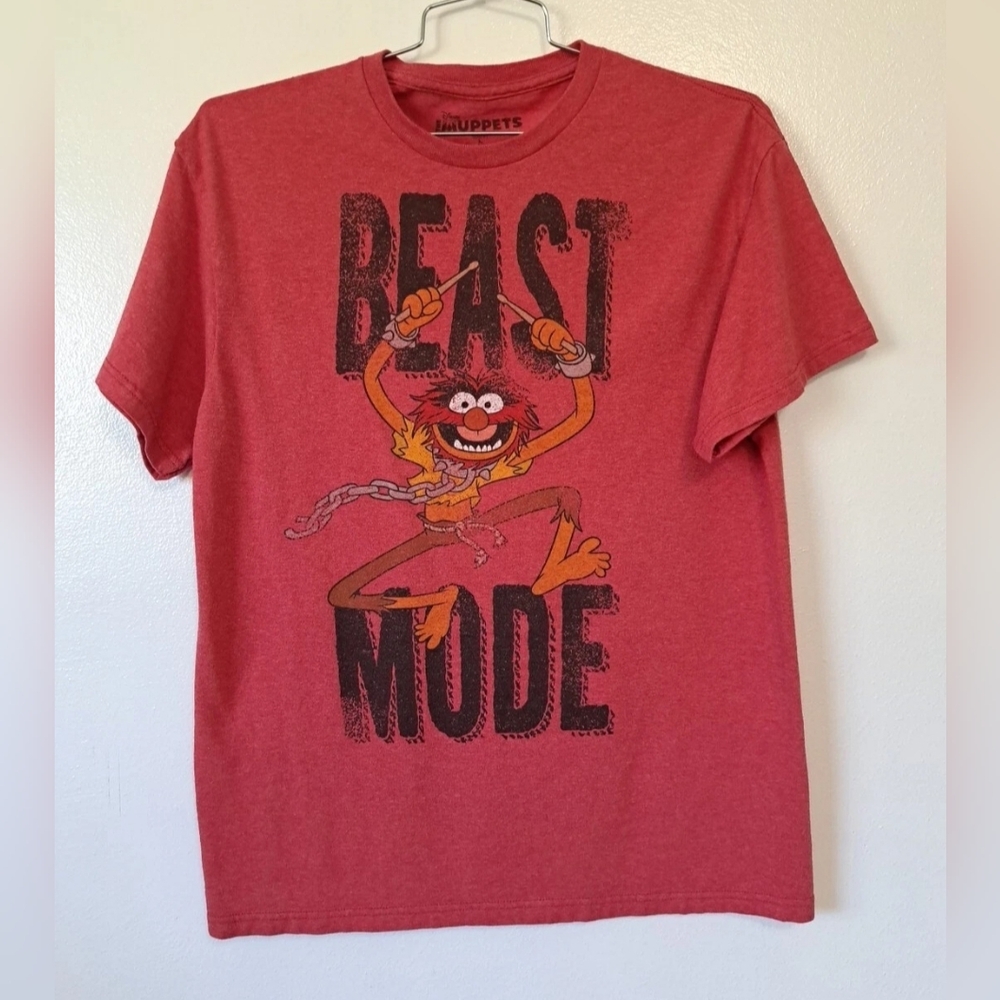 Disney The Muppets Tee Shirt Beast Mode Large Red